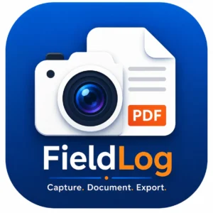 FieldLog field photo documentation and PDF reporting app