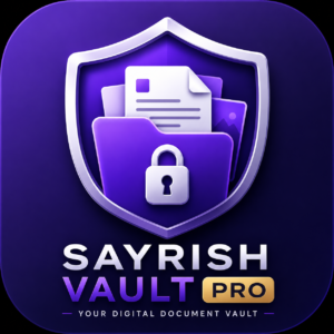 Sayrish Vault Pro secure digital document vault app